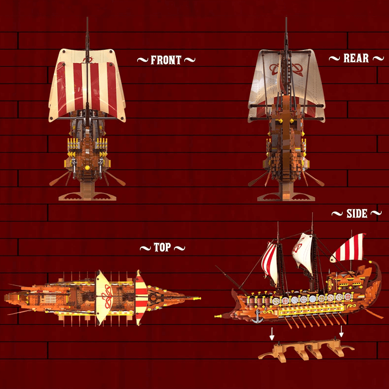 Ancient Viking Warship | 2072pcs