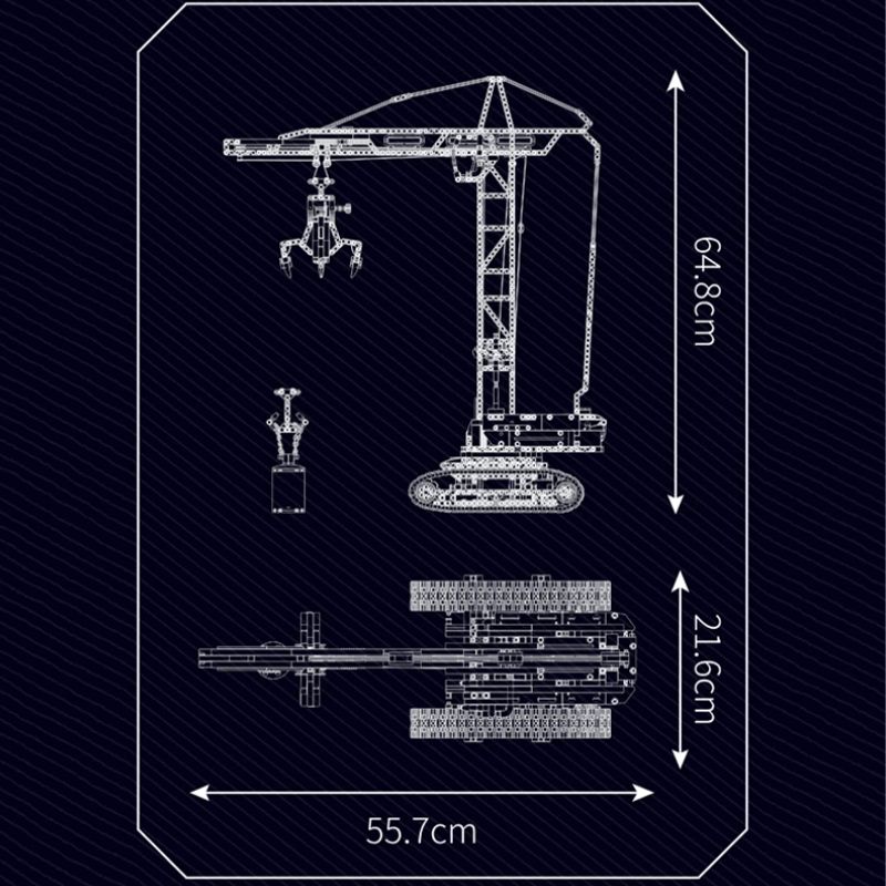Urban Construction Crane Remote Control | 1730pcs