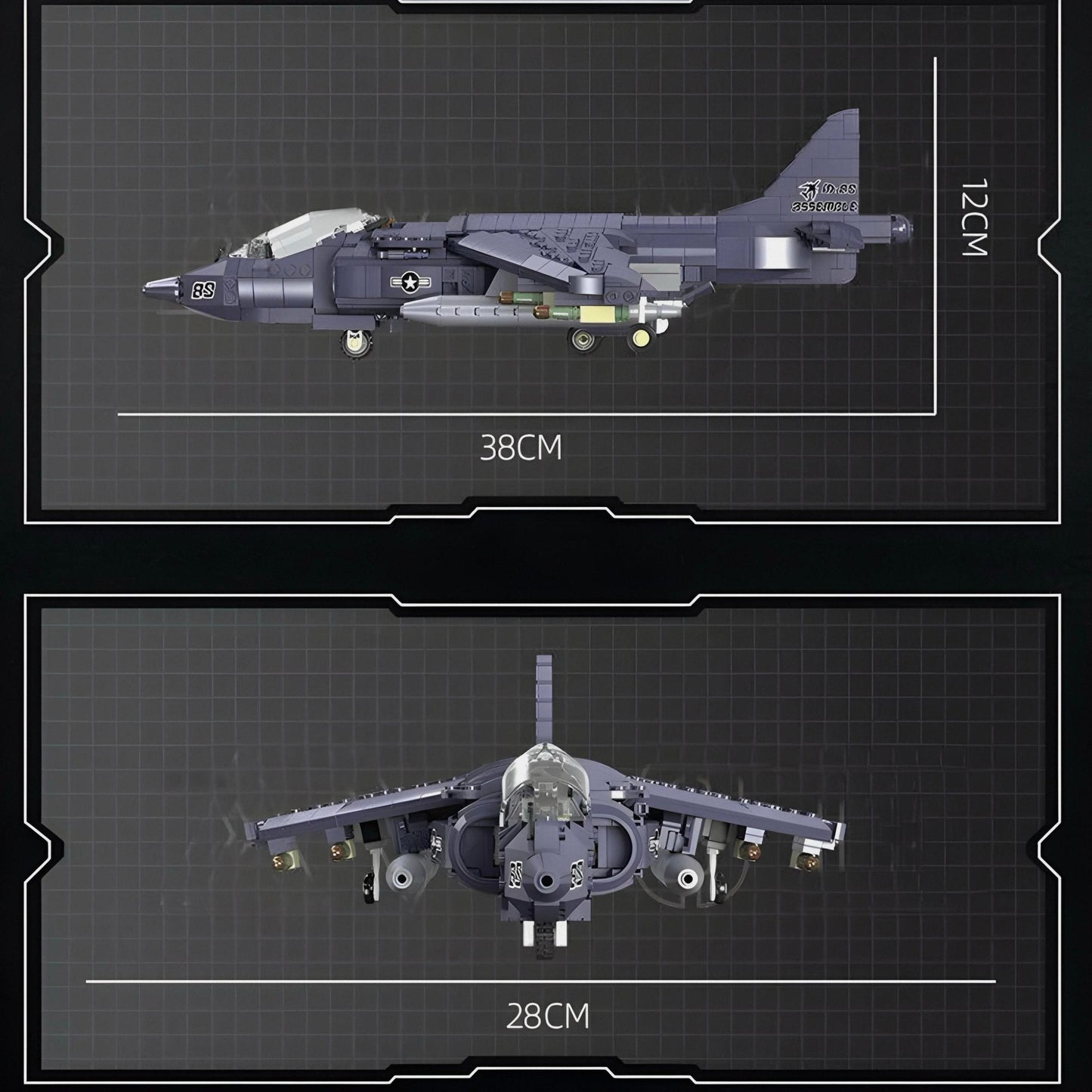 Av-8 Sea Harrier Aircraft | 805pcs
