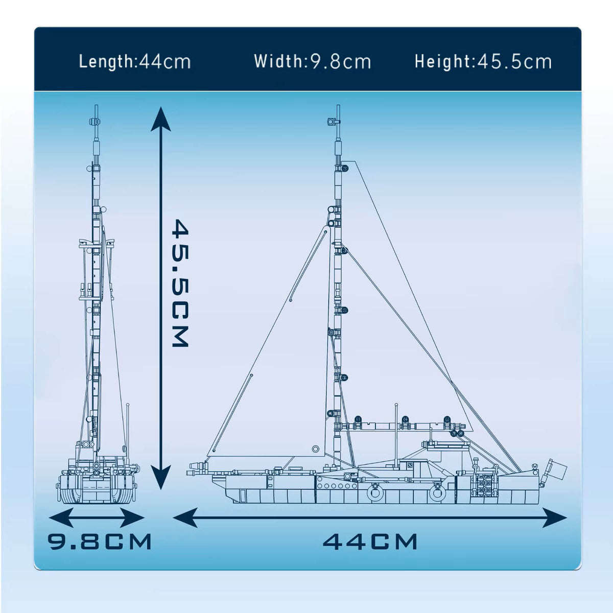 Bluewater Ocean Sailboat | 766pcs