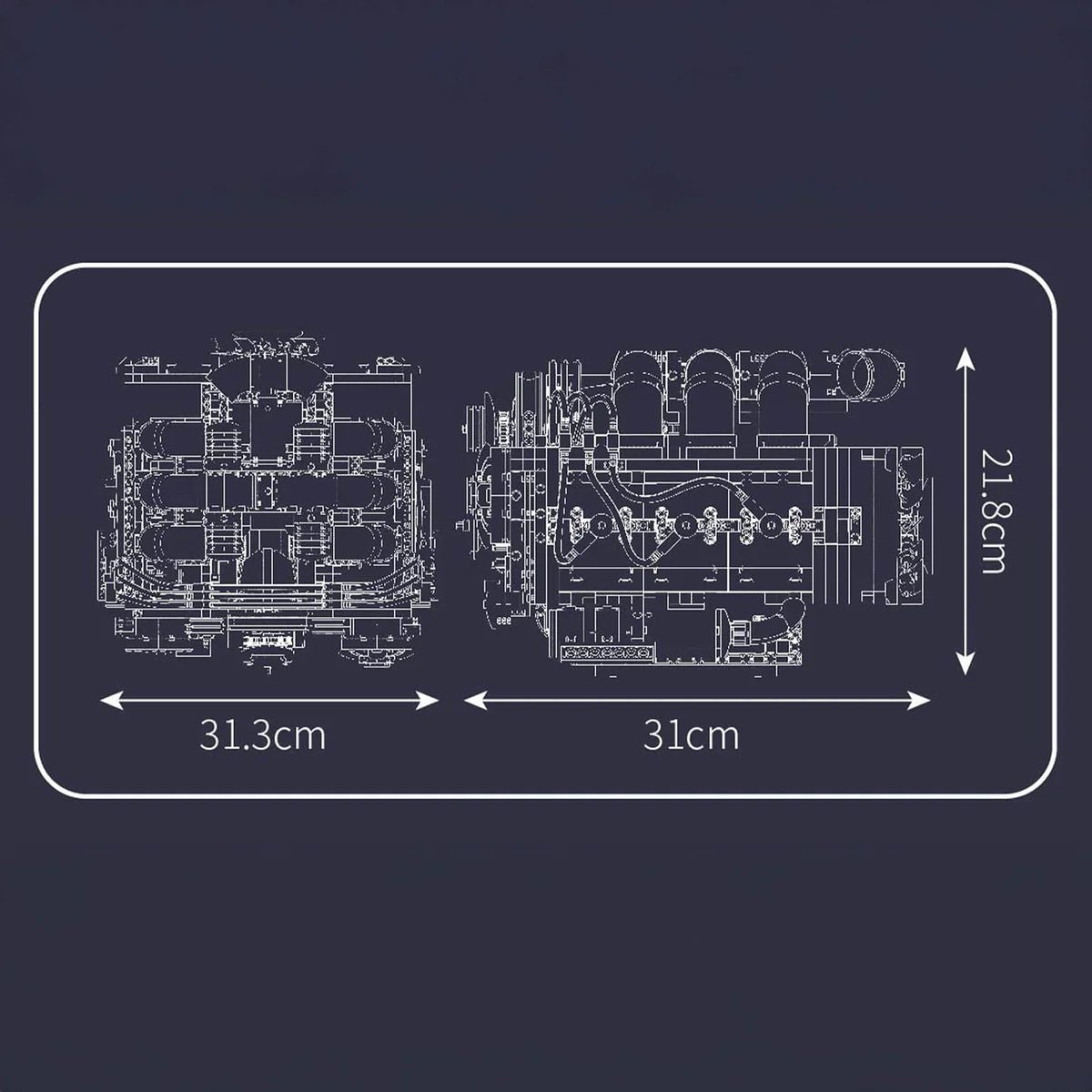 Functional Flat 6 Boxer Engine | 2374pcs