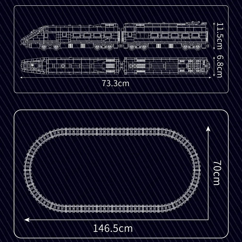 High-Speed Euro Express Train | 2085pcs