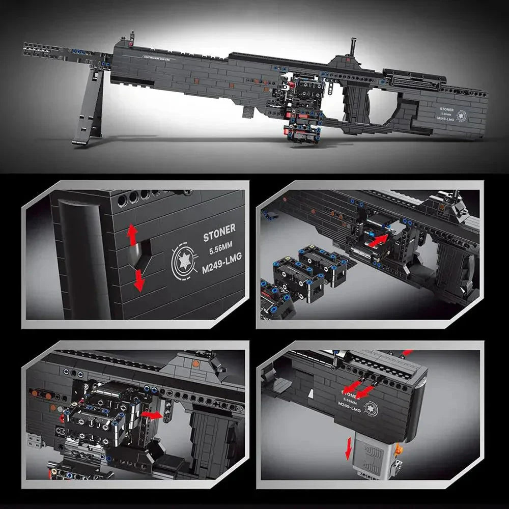 Motorized Burst Light Machine Gun | 1408pcs