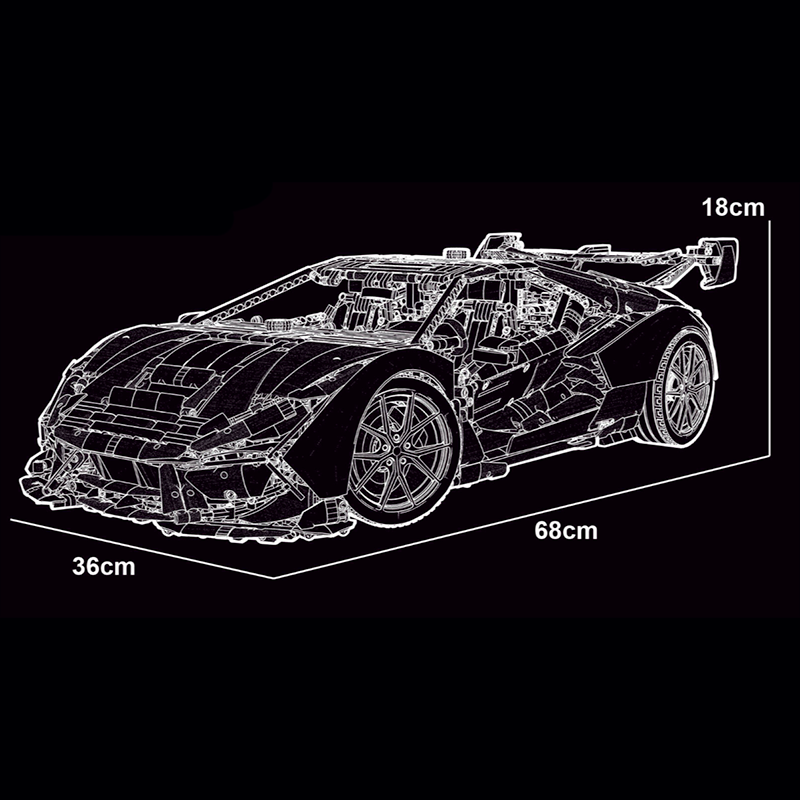 The Largest Italian Car Model 6627pcs