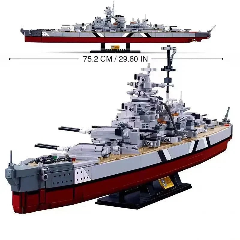 WW2 KMS Bismarck Battleship | 1849pcs
