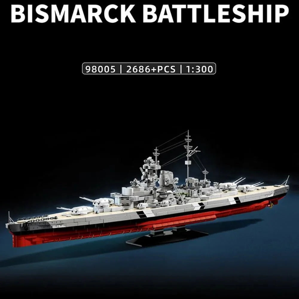 WWII Battleship 1940 | 2686pcs