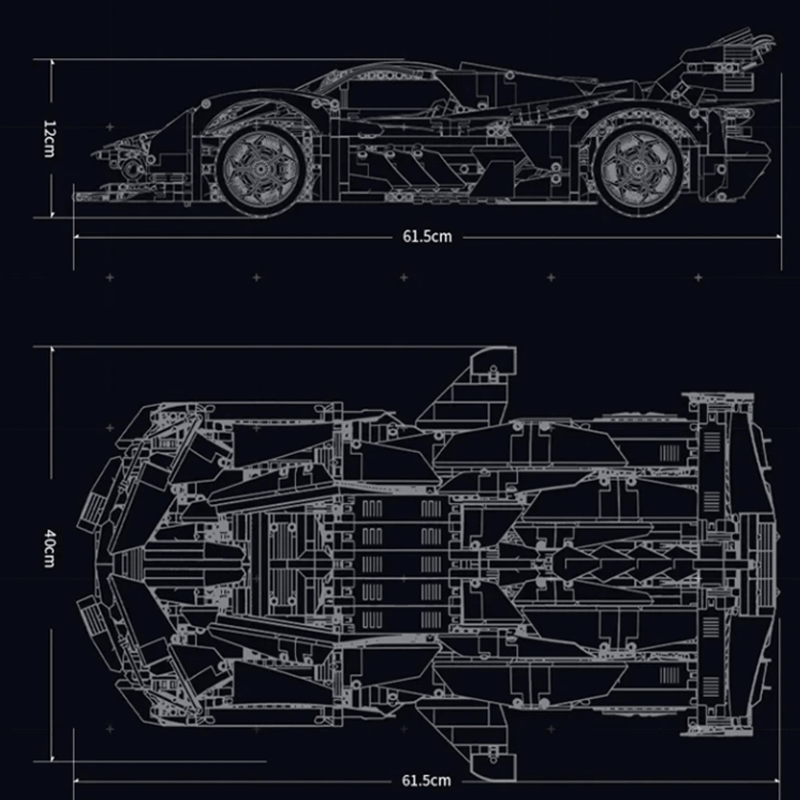 Italian Lambo Hyperconcept Supercar | 3129pcs