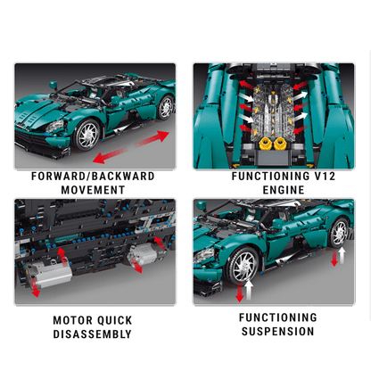 British Valhalla Hypercar Remote Control | 2110pcs