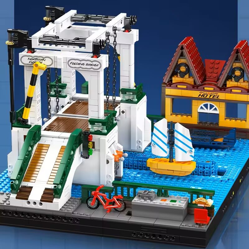 Motorized Nordic Drawbridge | 2065pcs