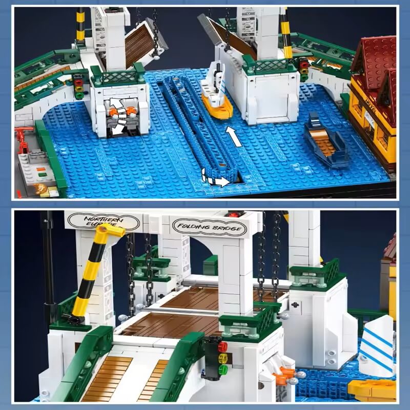 Motorized Nordic Drawbridge | 2065pcs