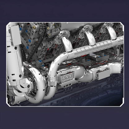 The Ultimate Chrome 5.5L V8 Engine & Gearbox 2898pcs