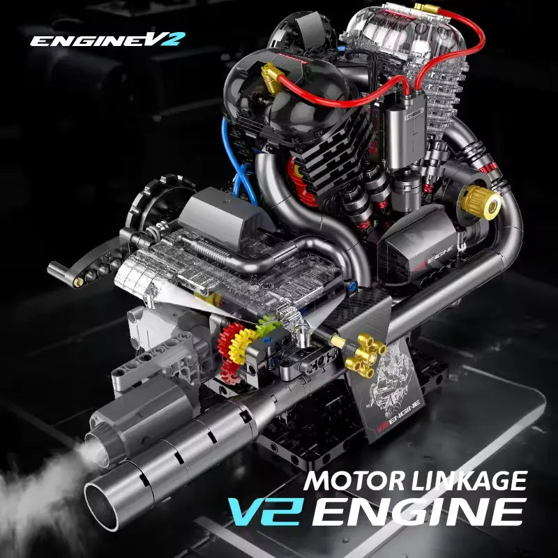 American Motorcycle V-Twin Engine | 867pcs