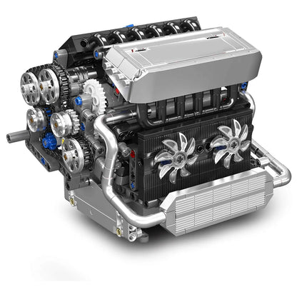 Motorised Inline-6 German Engine | 744pcs