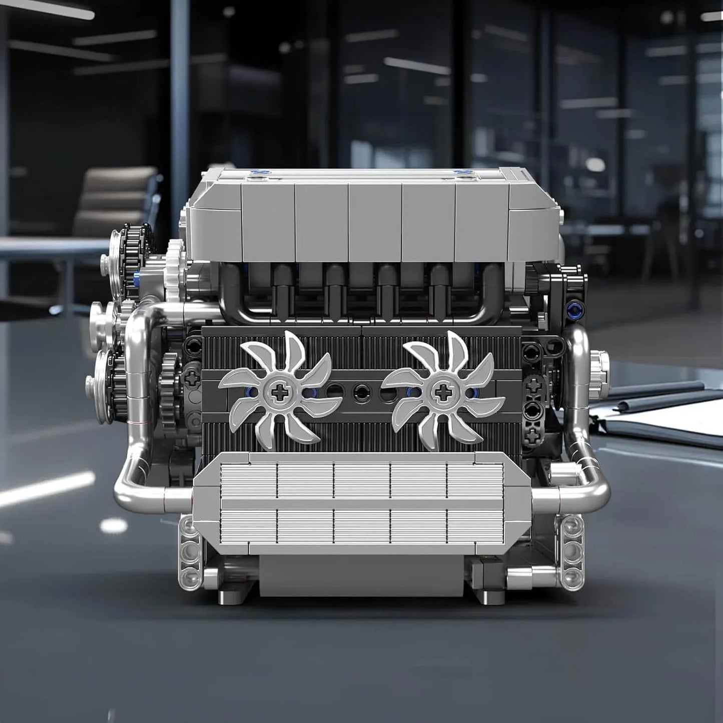 Motorised Inline-6 German Engine | 744pcs