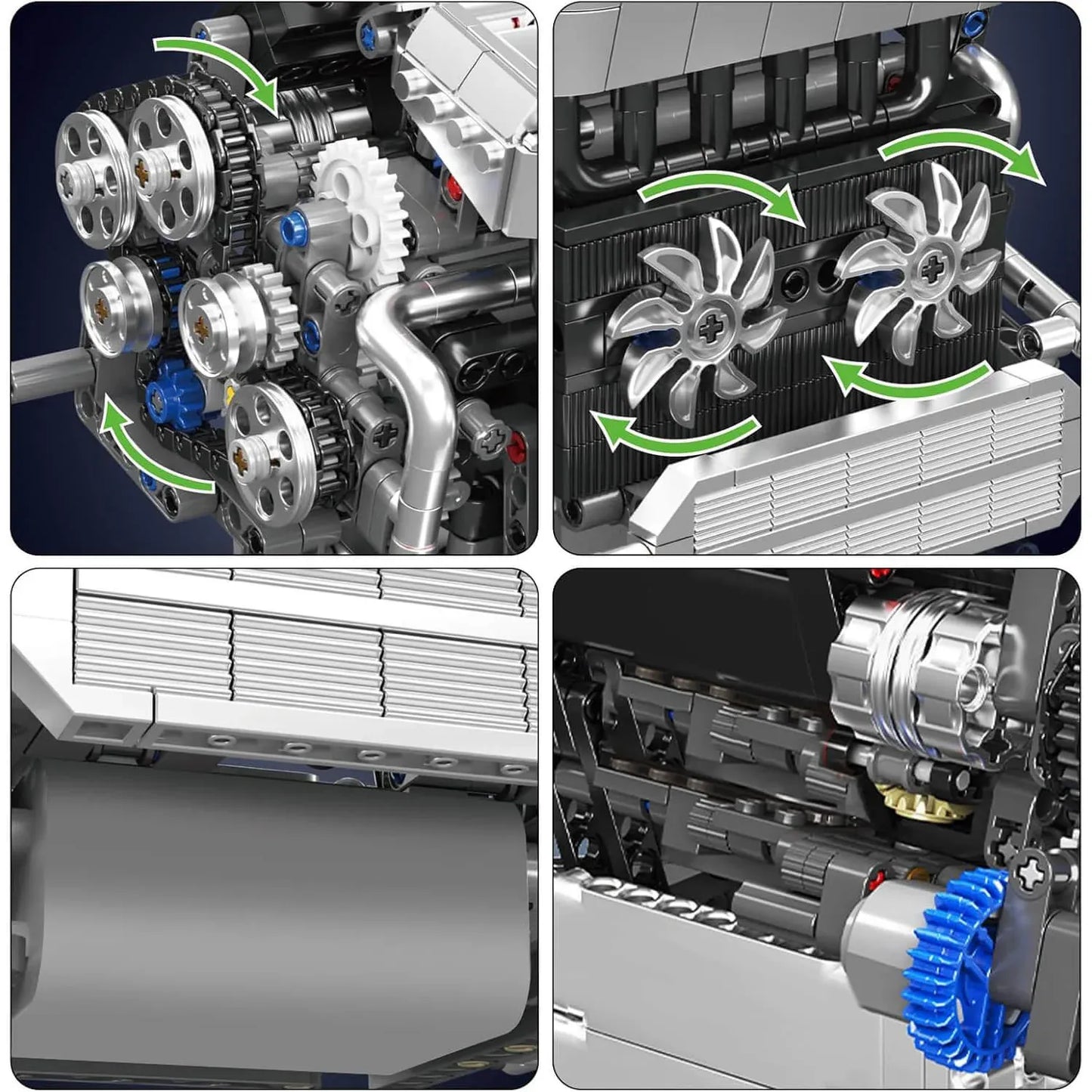 Motorised Inline-6 German Engine | 744pcs