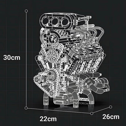 Supercharged V8 American Engine | 2348pcs