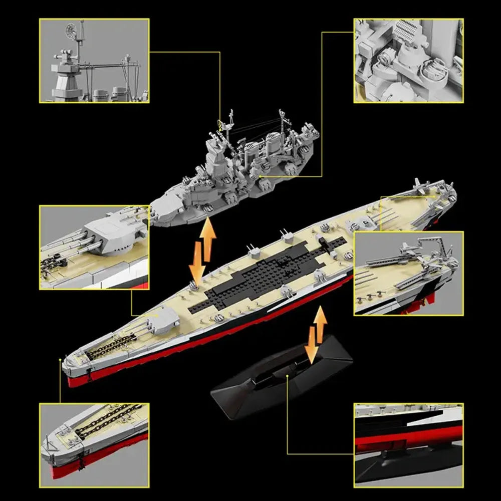 The North Carolina Battleship | 2262pcs
