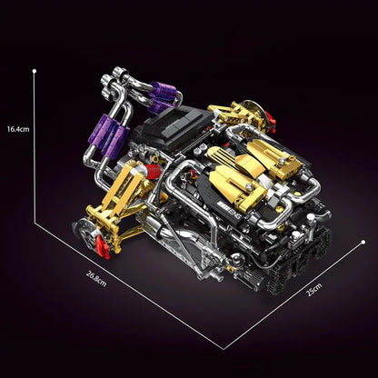 Twin-Turbo V12 Hypercar Powertrain | 1602pcs