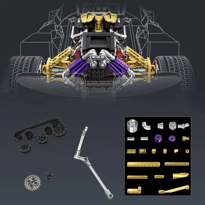 Twin-Turbo V12 Hypercar Powertrain | 1602pcs