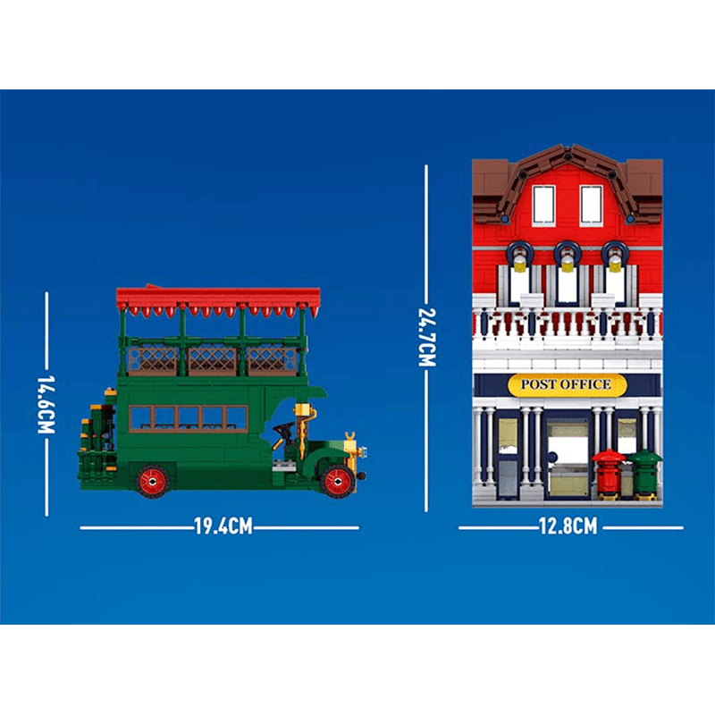 British Post Office with Bus | 2178pcs