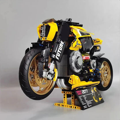 Cyberpunk Neon Street Bike | 1981pcs
