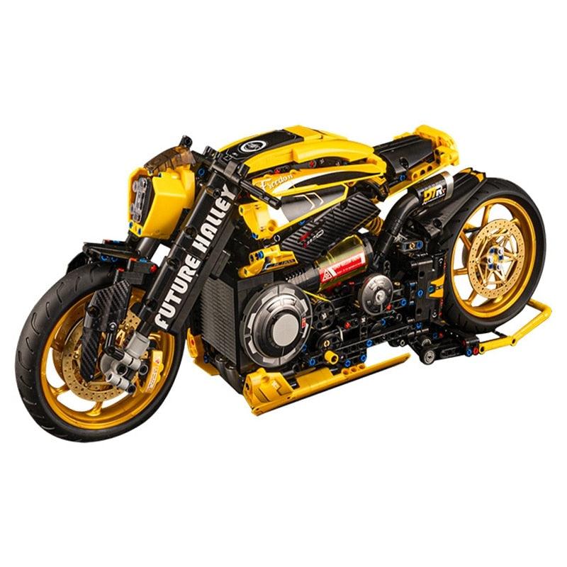 Cyberpunk Neon Street Bike | 1981pcs