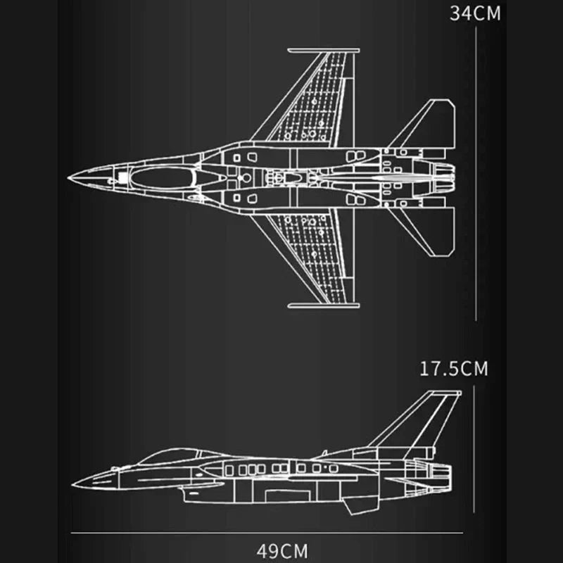 F16 Fighter Jet | 1462pcs