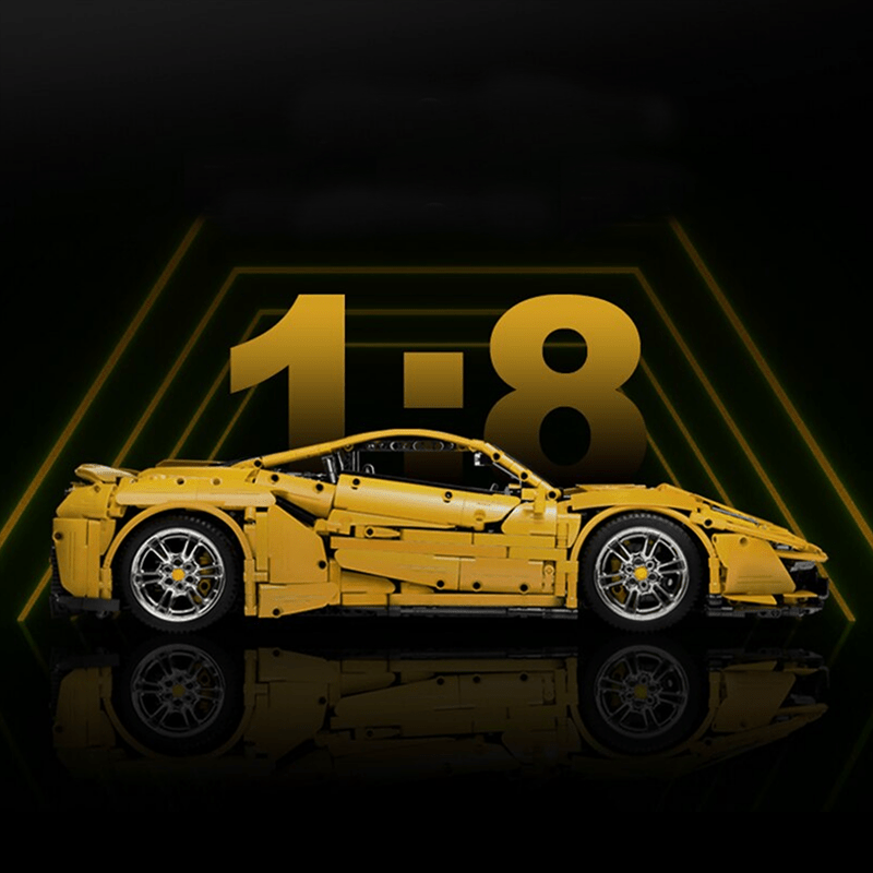 V8 F488 Italian Track Supercar Yellow | 3187pcs