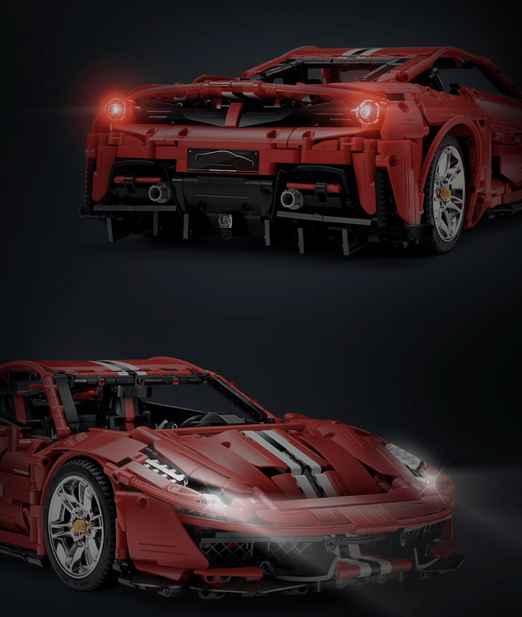 V8 488 Italian Supercar Red | 3187pcs