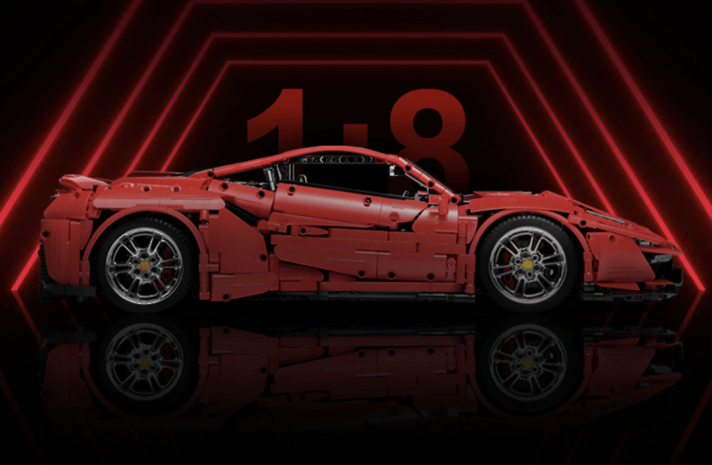 V8 488 Italian Supercar Red | 3187pcs