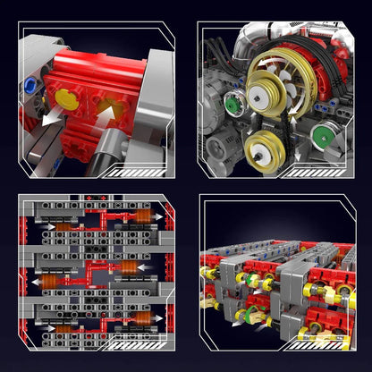 Functional Flat 6 Boxer Engine | 2374pcs