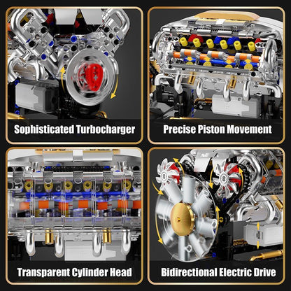 Functional V8 Engine Model | 691pcs