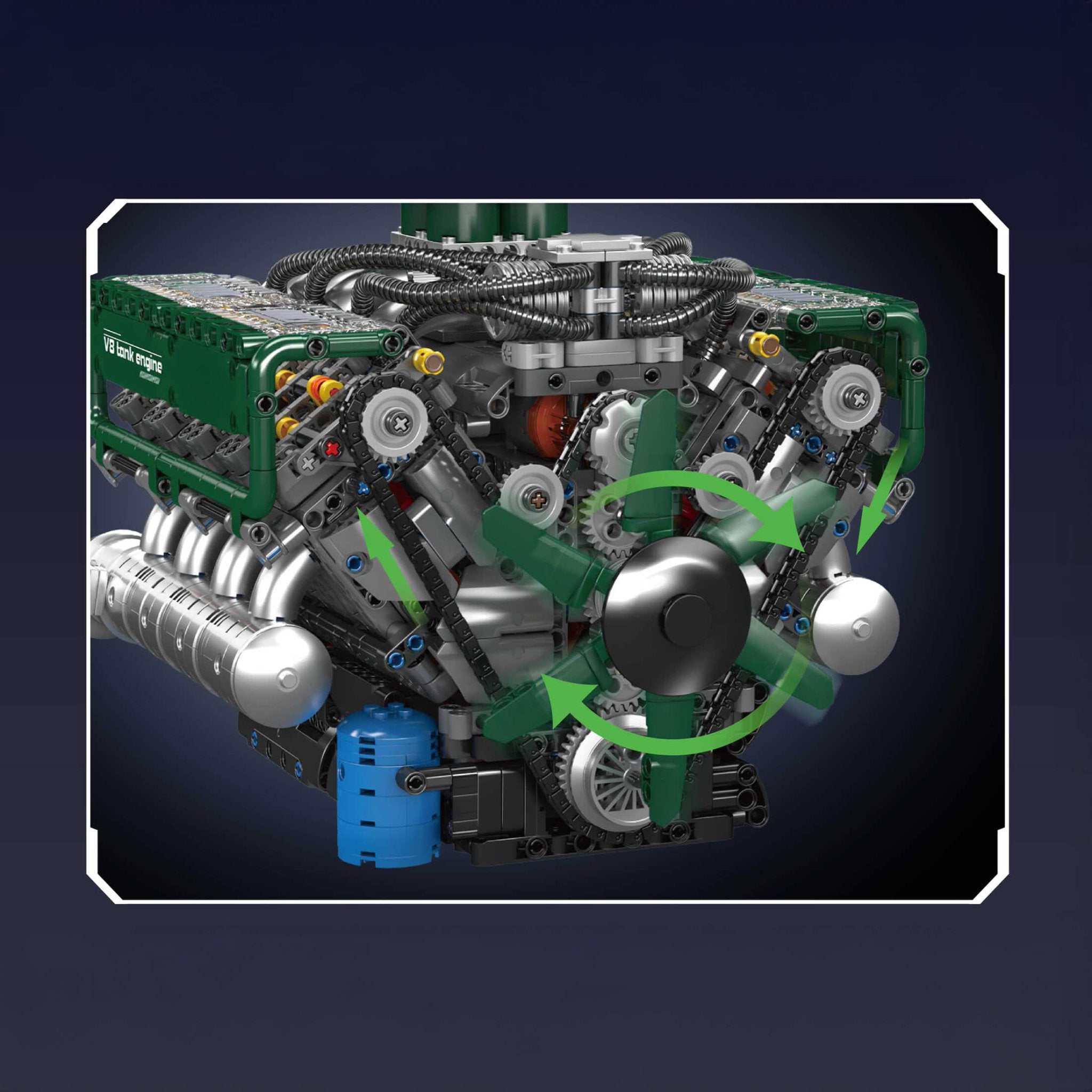 Functional V8 Tank Engine | 2250pcs – Motor Builds