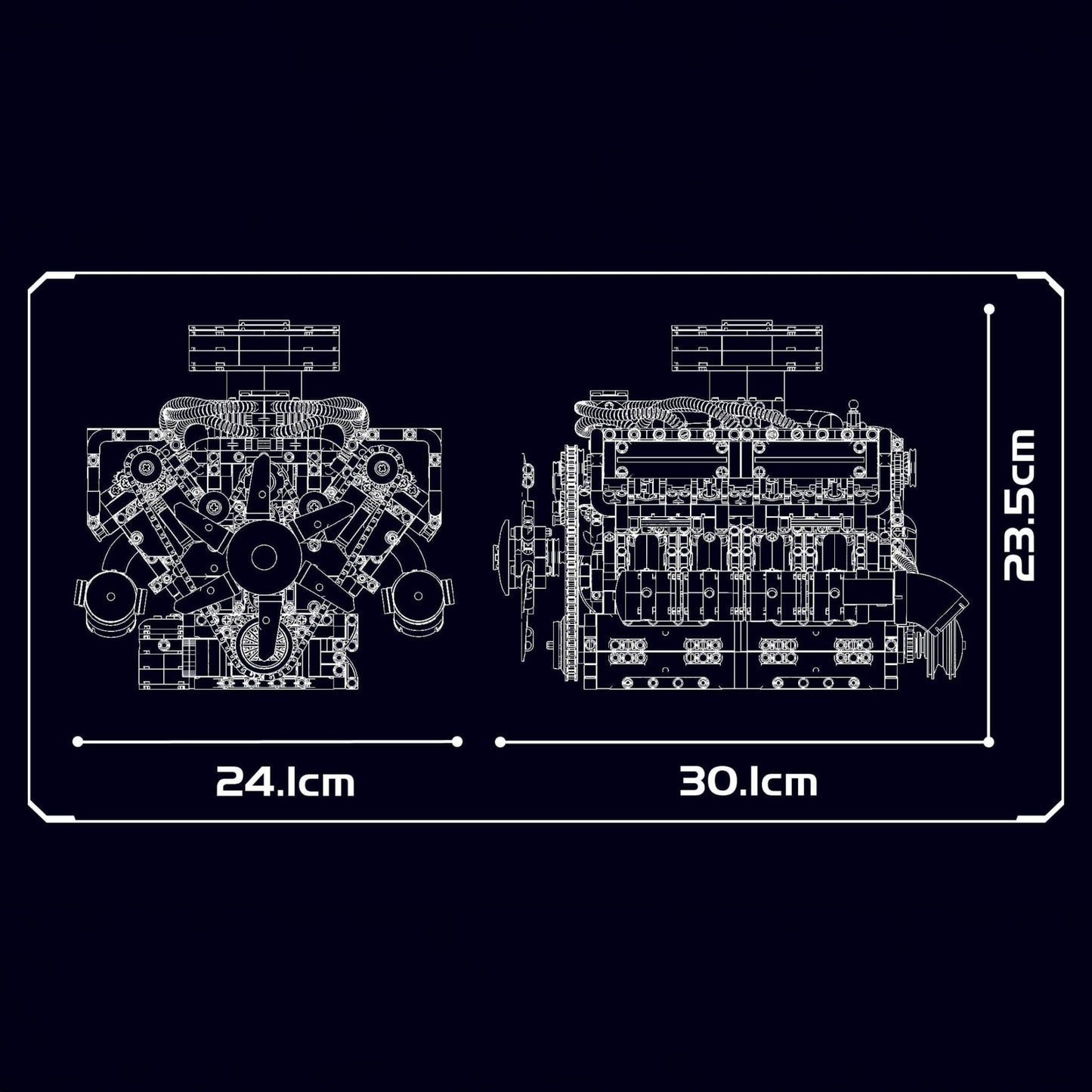 Functional V8 Tank Engine | 2250pcs