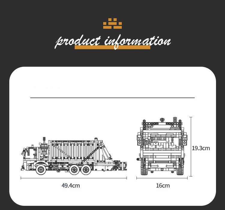 Urban Garbage Collection Truck | 1689pcs