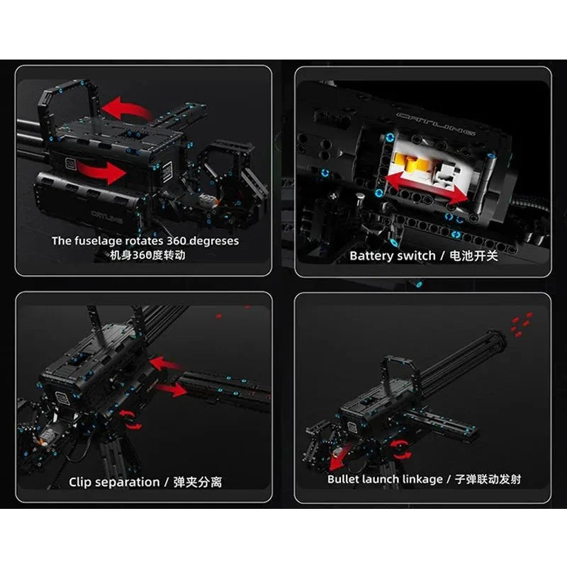 Gatling Cannon Gun | 1808pcs