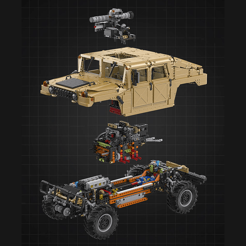 Military Off-Road Humvee Truck | 3935pcs