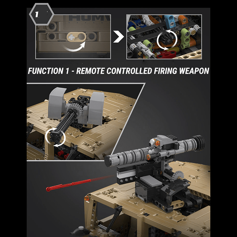 Military Off-Road Humvee Truck | 3935pcs