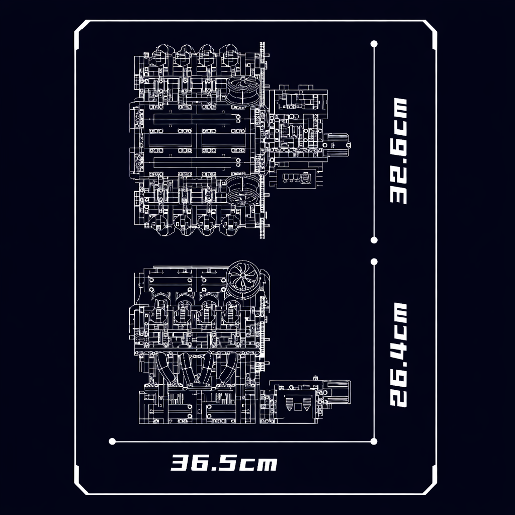 Italian F488 V8 Engine | 2717pcs