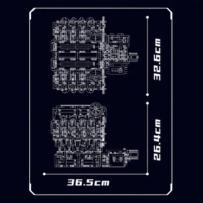 Italian F488 V8 Engine | 2717pcs