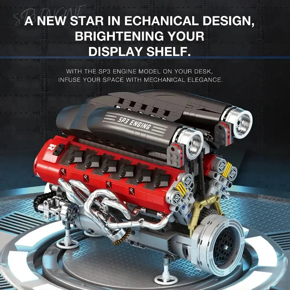 Italian V12 6.5 SP3 Engine | 1240pcs