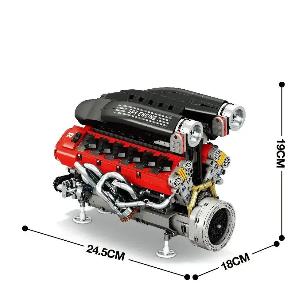 Italian V12 6.5 SP3 Engine | 1240pcs