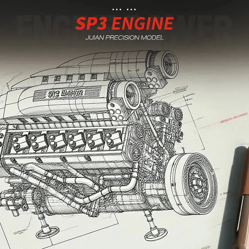 Italian V12 6.5 SP3 Engine | 1240pcs