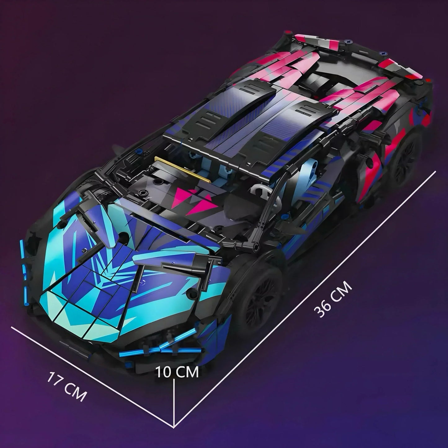 Cyberpunk Hybrid V12 Supercar | 1314pcs
