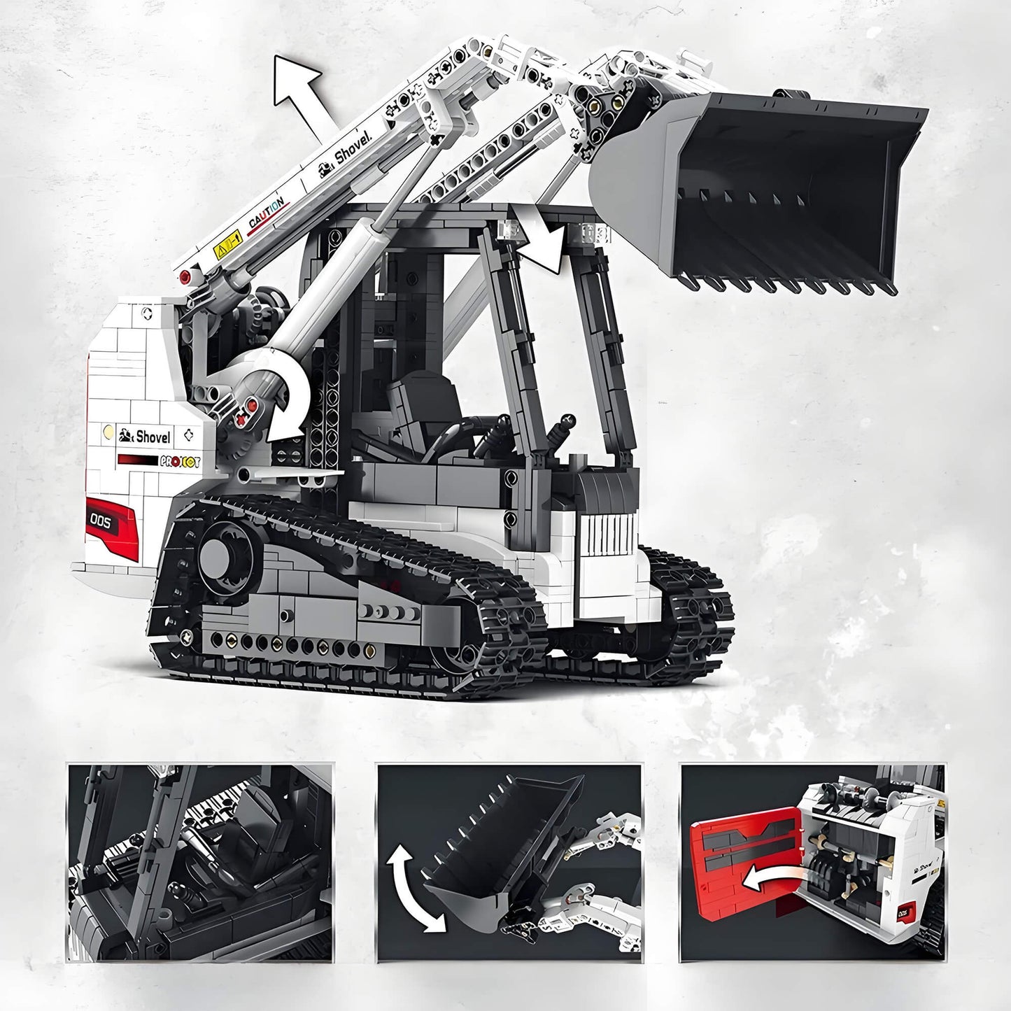 Remote Controlled Track Loader 1365pcs