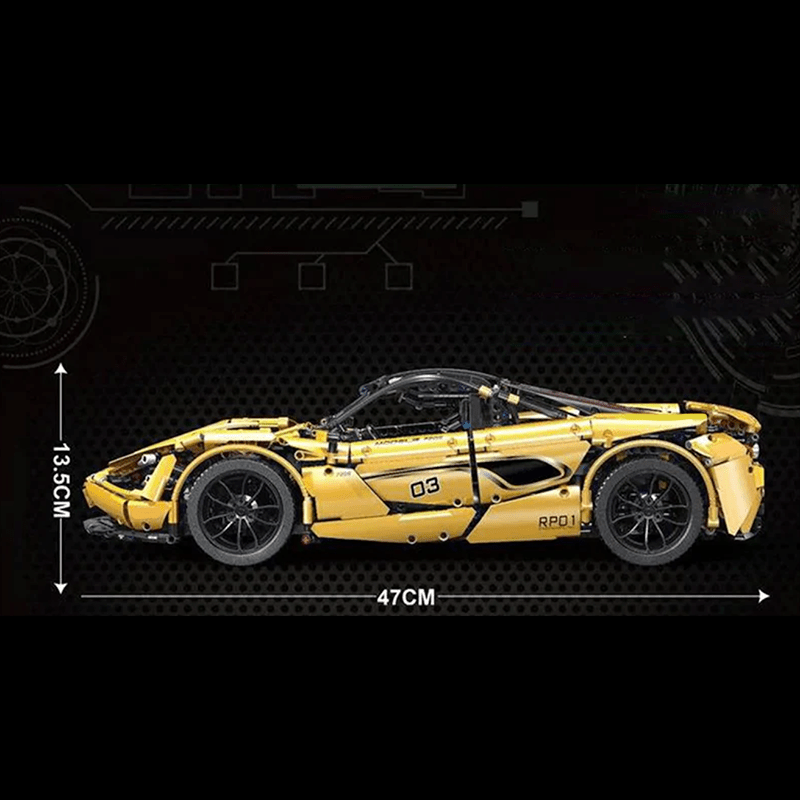 Twin-Turbo 720 Supercar Yellow | 3149pcs
