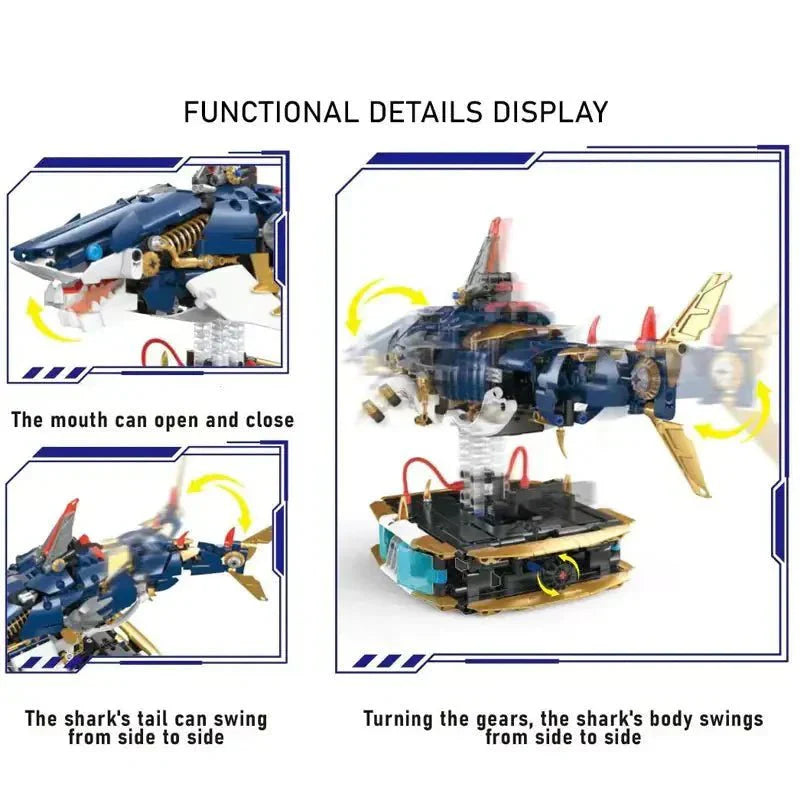 Mechanical Cyber Shark | 1213pcs