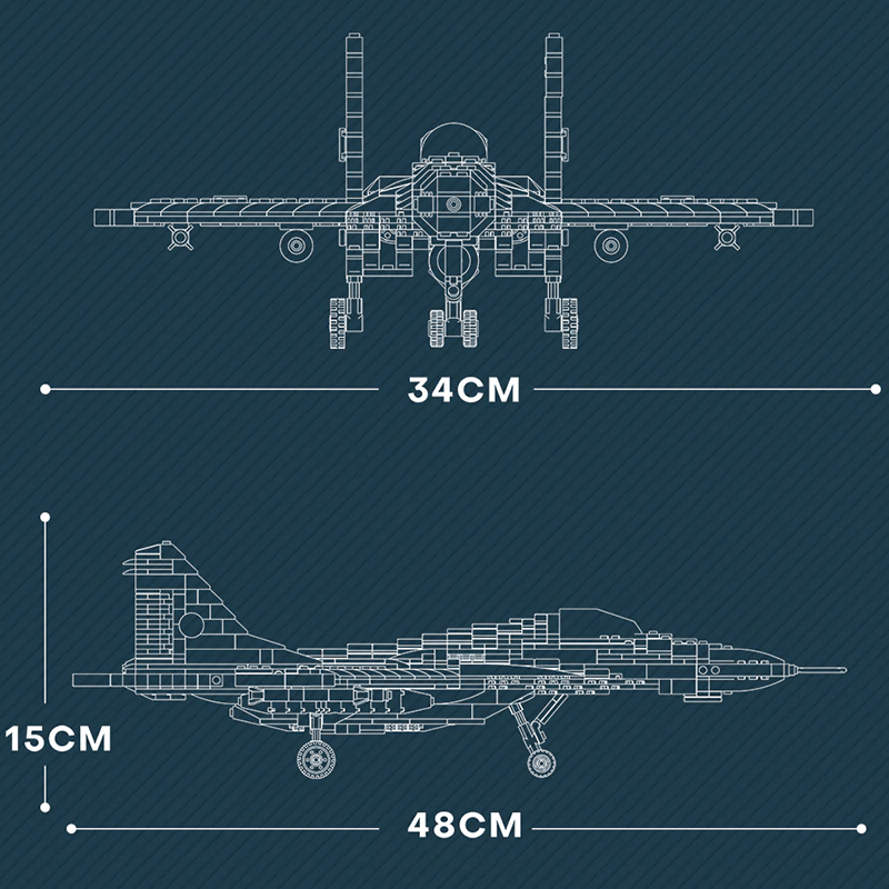 MiG Gurevich MIG-29 Fighter | 1386pcs