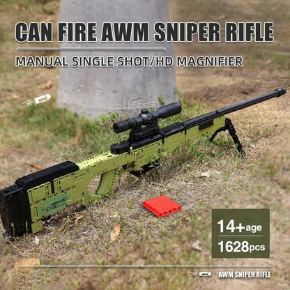 Military AWM Sniper Rifle Gun | 1628pcs