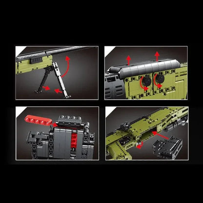 Military AWM Sniper Rifle Gun | 1628pcs